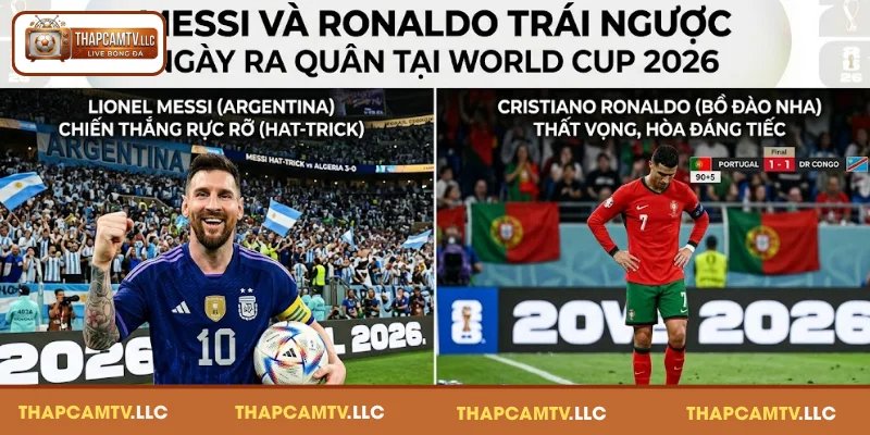 Messi và Ronaldo có màn ra quân trái ngược tại World Cup 2026